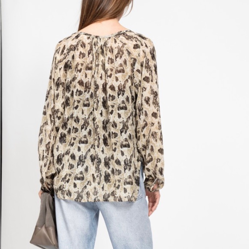 Rag & Bone Light Green Yuni Printed Blouse - Picture 5 of 8